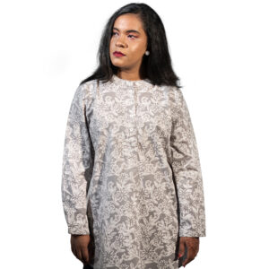 Print-kurti-white