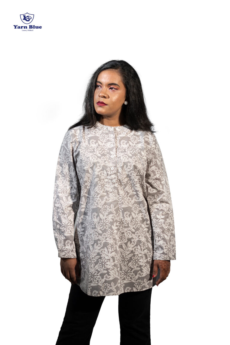 Print-kurti-white